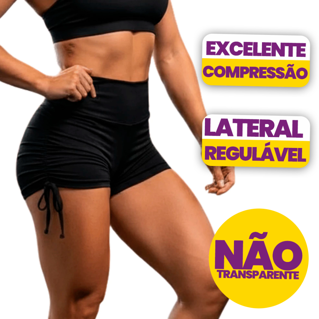 Short Praia Cos Alto Ajustes Lateral Suquini Academia Treino em Oferta na Shopee