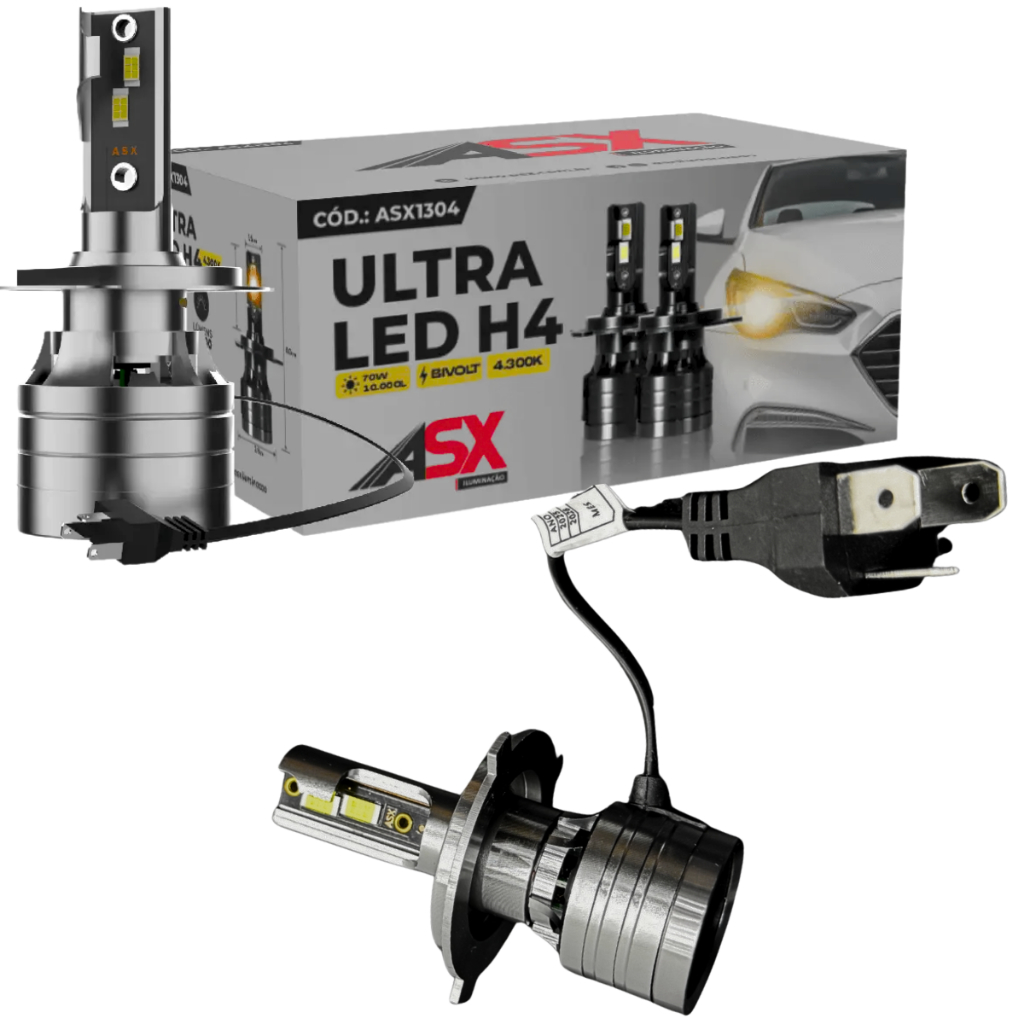Par Ultra Led Asx 70w 10000 lumens 12/24v 4300k Branco Neutro Lampada Ultraled Asx