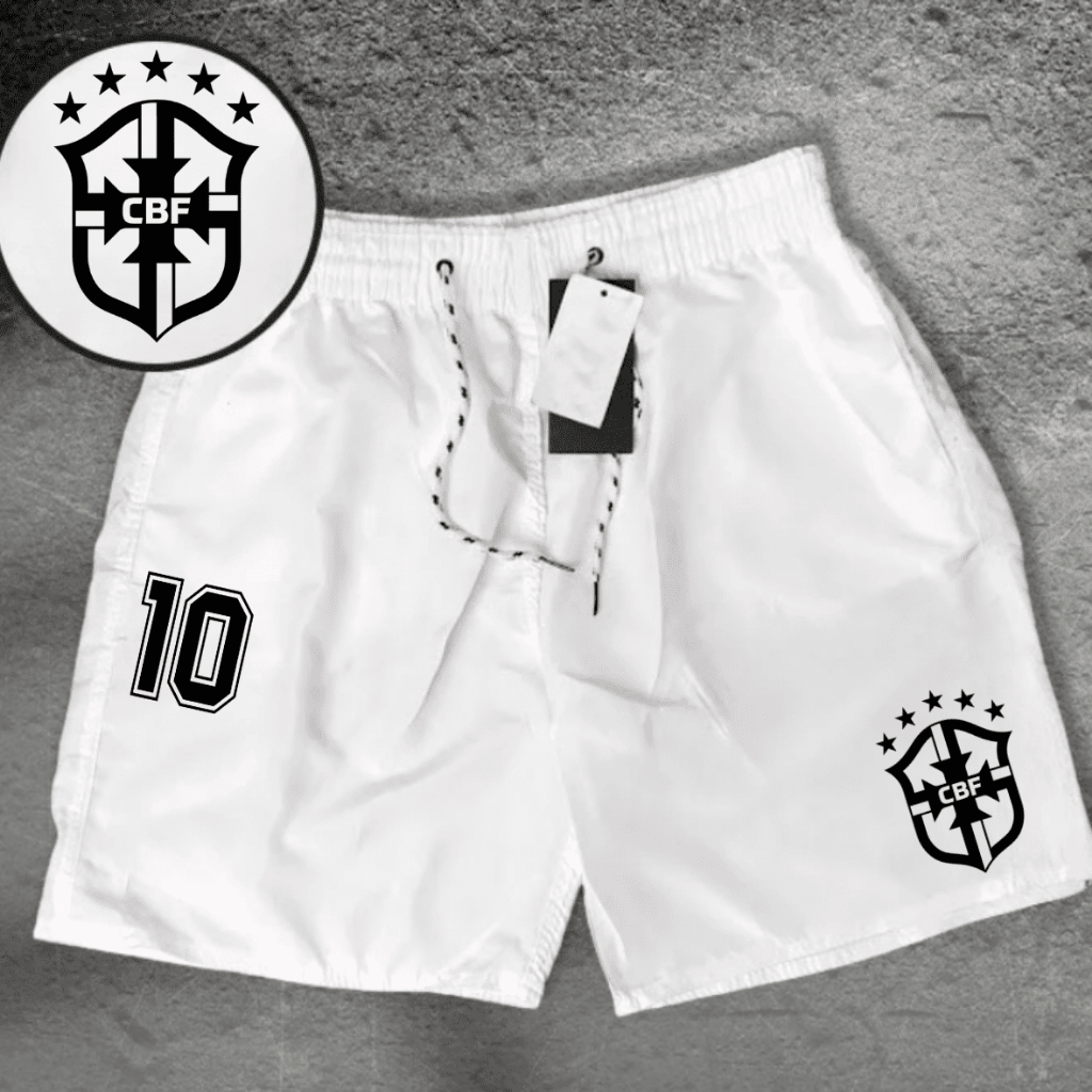 Bermuda Esportiva Tectel Masculina - Brasill 10 - Academia Corrida Copa mundo em Oferta na Shopee