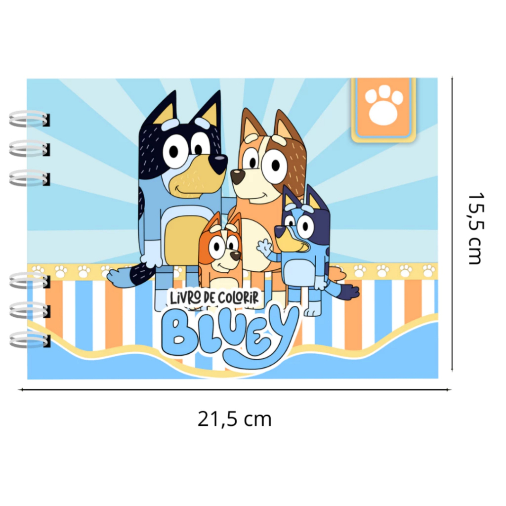 Caderno de Colorir Bluey - 50 Folhas - Capa Dura — imagem 2 de 2