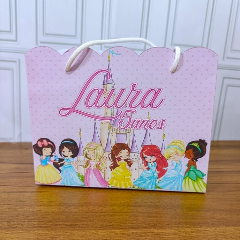 Sacolinha Personalizada Princesas cute - Princesas Baby– Lembrancinha Festa Infantil – Pegue e Monte