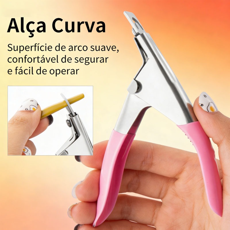 Alicate Cortador De Tips Unha Postiça Acrigel Alongamento De Unhas Profissional