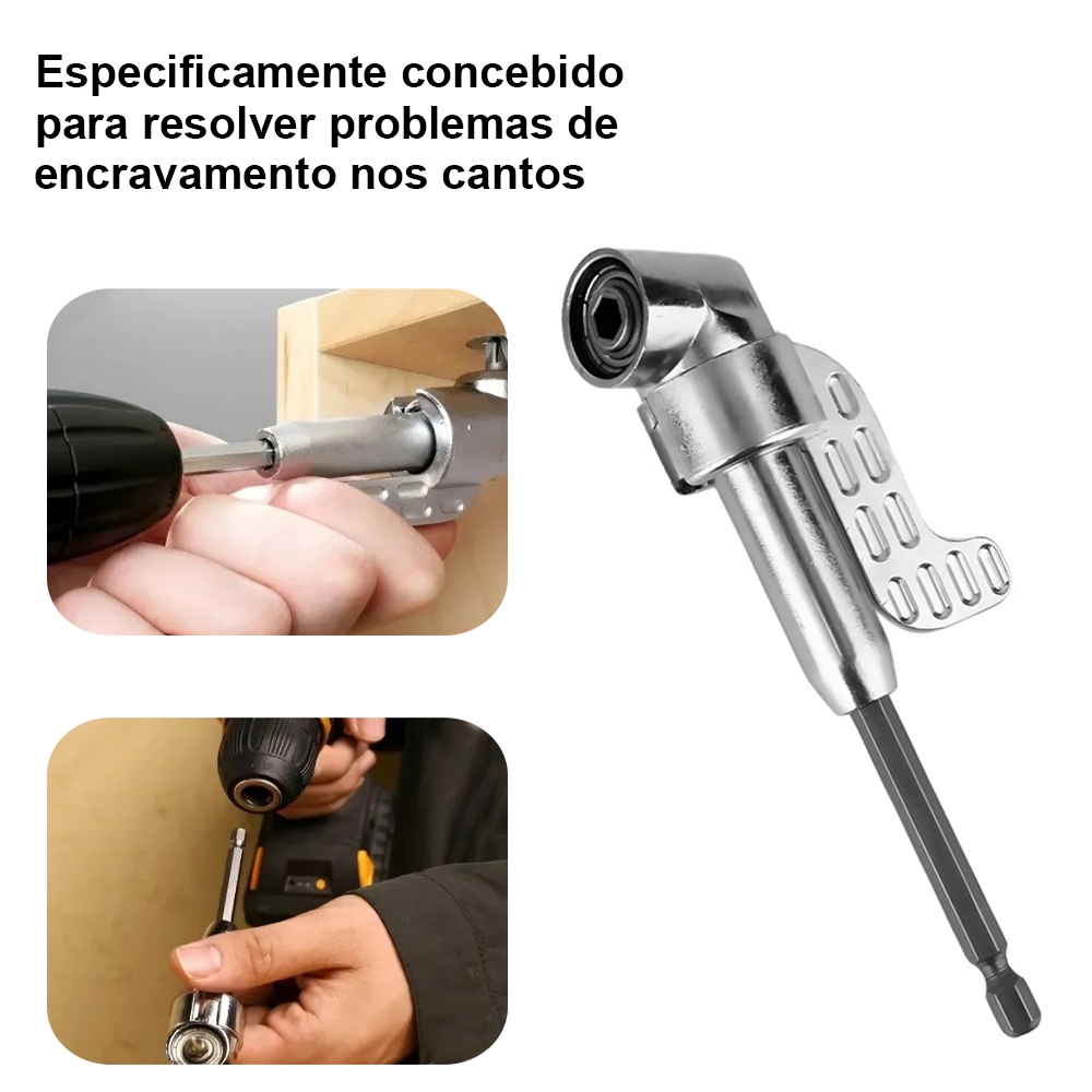 Adaptador Angular Longo 105° Para Furadeira E Parafusadeira