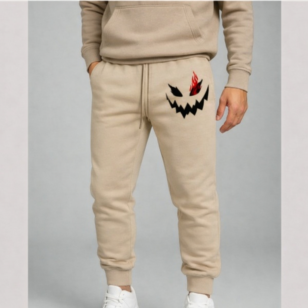 Calça Moletom Preta e Cinza Plus Size Smyle Over Strett Jogger Style