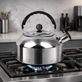 Chaleira Inox 2L com Tampa Alça Térmica e Apito para Café Cha Bebidas Cozinha em Oferta na Shopee