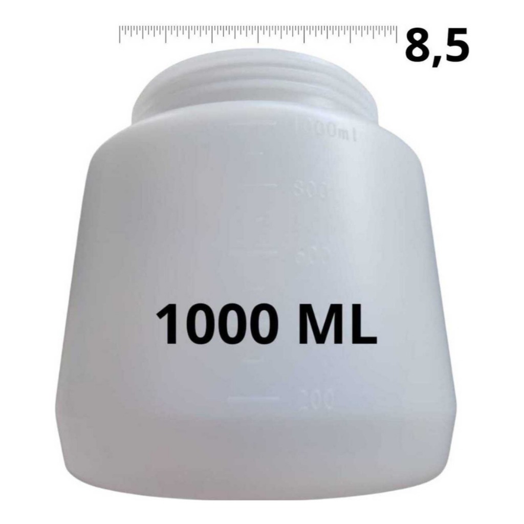Copo Caneca Recipiente 1000ml Para Pistola De Pintura  Pulverizadora BOCAL 8,5 CM