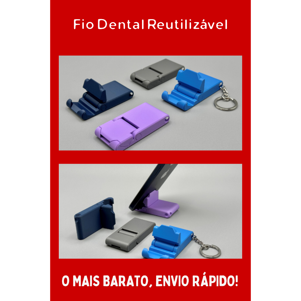 [O MAIS BARATO+ENVIO RÁPIDO!] Chaveiro Suporte Pequeno para Smartphone - 3D