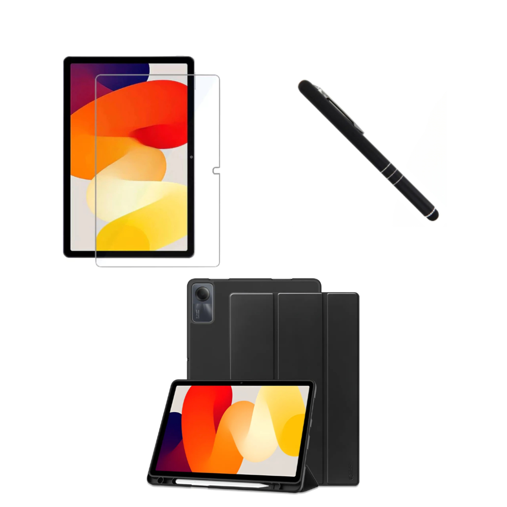 Kit Completo Capa Case Smar Para Tablet Xiaomi Redmi Pad SE 11 + Película + Caneta