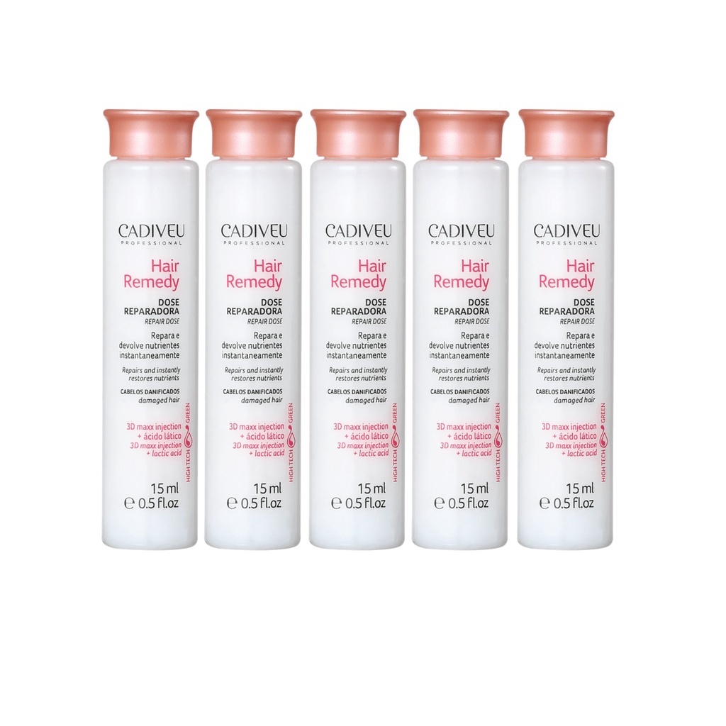 Cadiveu Hair Remedy Dose Reparadora 5 Ampolas 15ml