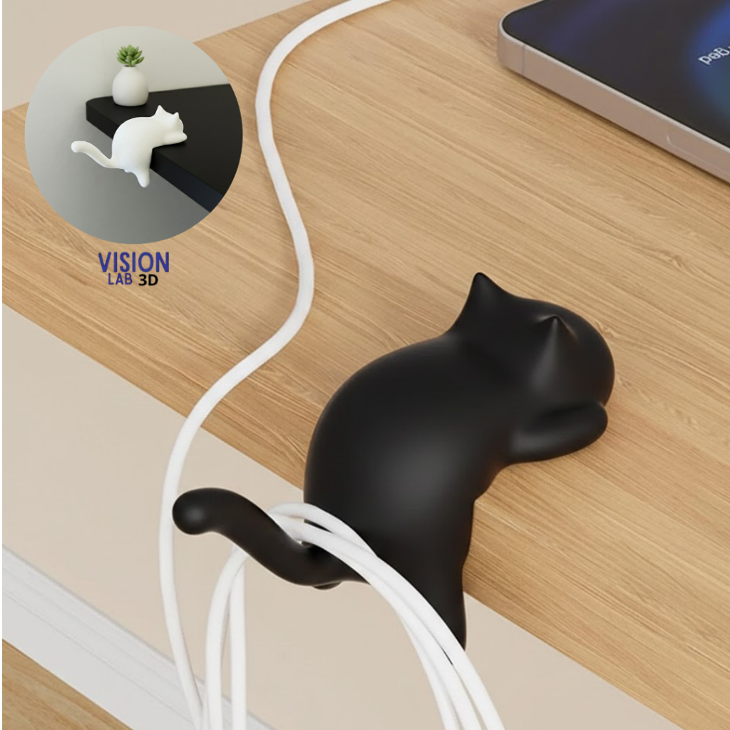 Decoração De Escritório Em Casa Ganchos Laterais Portátil Gato Saco Cabide Gancho De Mesa Bolsa Organizador De Fios em Oferta na Shopee