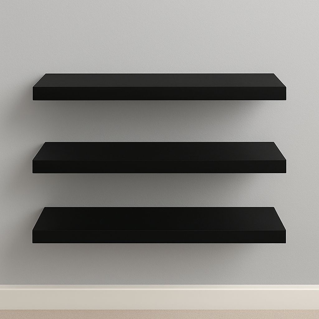 Kit 3 Prateleiras 40cm MDF Luxo Nichos Sala Cozinha Quarto Banheiro Com Kit De Instalação