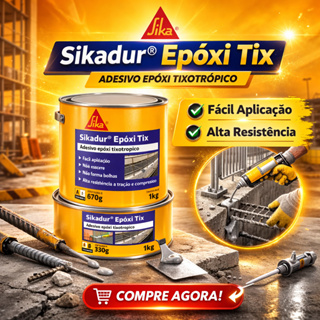 Sikadur Epoxi Tix Sika Adesivo Epóxi Estrutural Bicomponente para Reparos em Concreto e Chumbadores em Oferta na Shopee