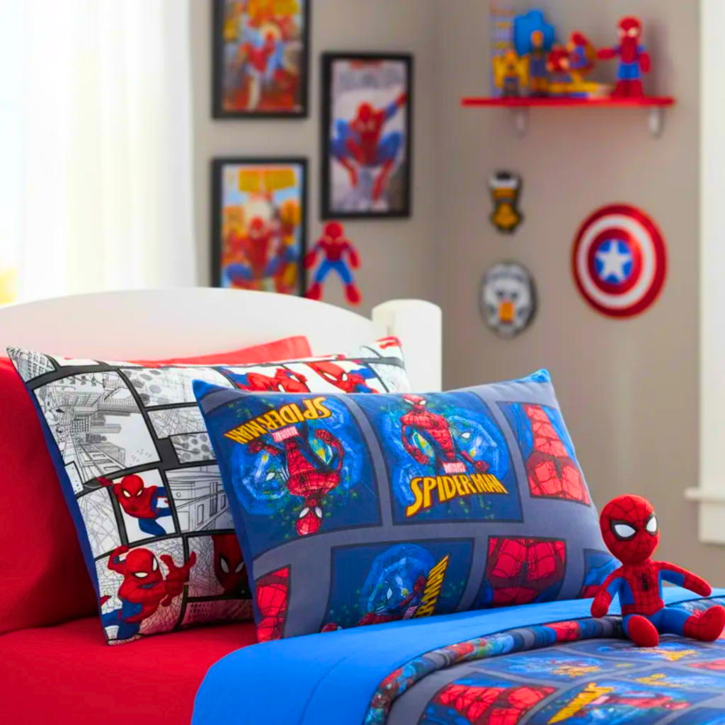 2 fronhas travesseiro algodão infantil homem aranha menino menina 50x70 presente menino natal