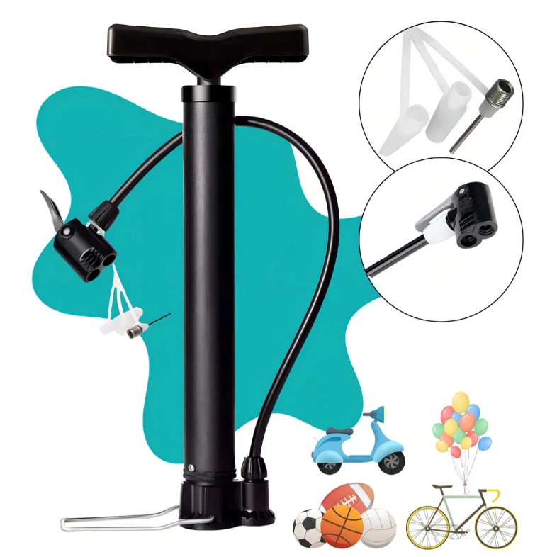 Bomba De Ar Encher Pneu Bike Bicicleta Moto Bola Balão Forte