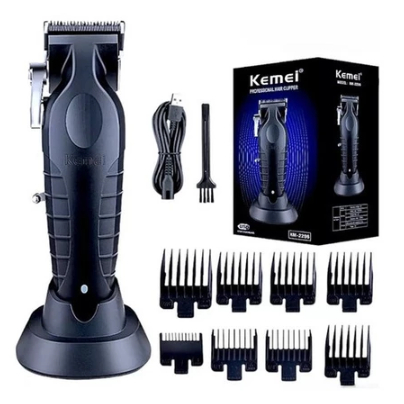 Maquina  Kemei 2296 barbeador elétrico profissional cor Preto 110V/220V bivolt
