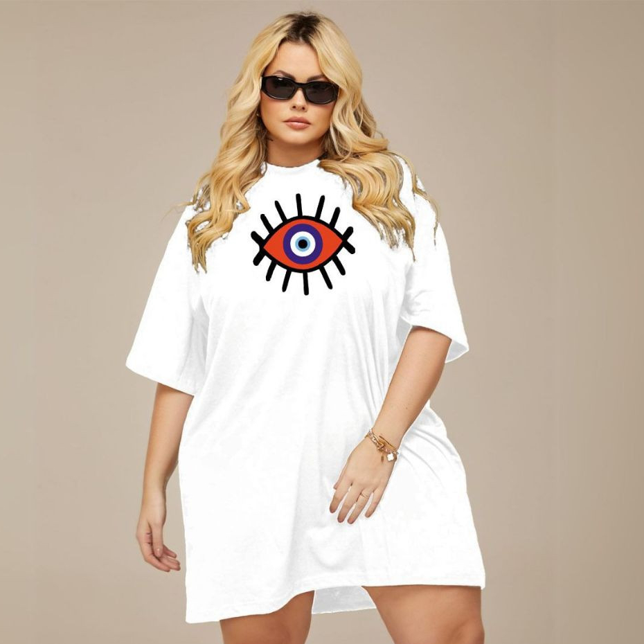 Camiseta Feminina Plus Size Moda Verão Diversas Estampas T-Shirt Oversized Tamanho Grande