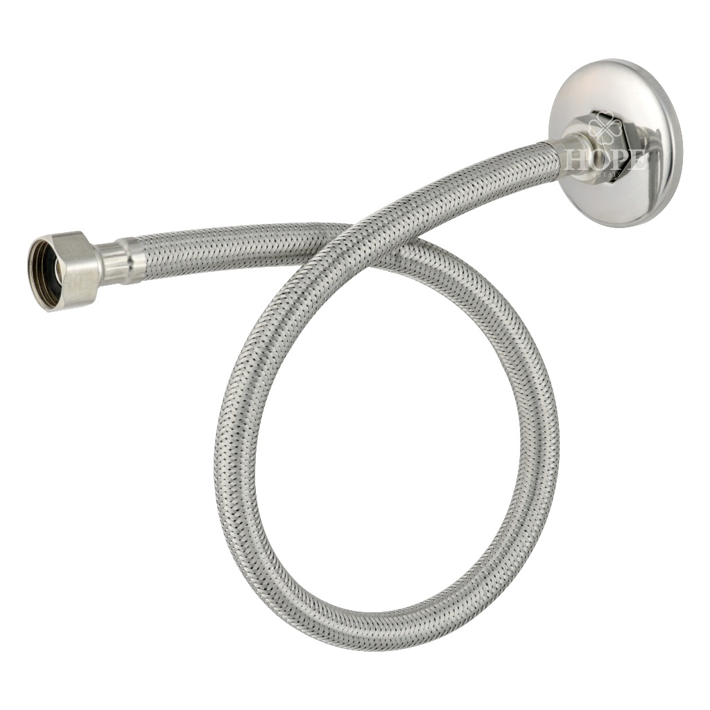 Engate Flexível Trançado Aço Inox 40cm Para Torneira Água Quente Fria 1/2 Banheiro Cozinha