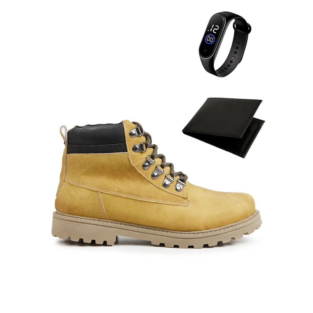 Bota Cuturno Conforto Adventure Couro Ecológico