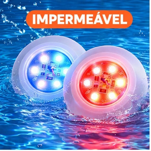Kit 2 Refletor Iluminação Piscina 02 Super Led 9w ABS Rgb em Oferta na Shopee