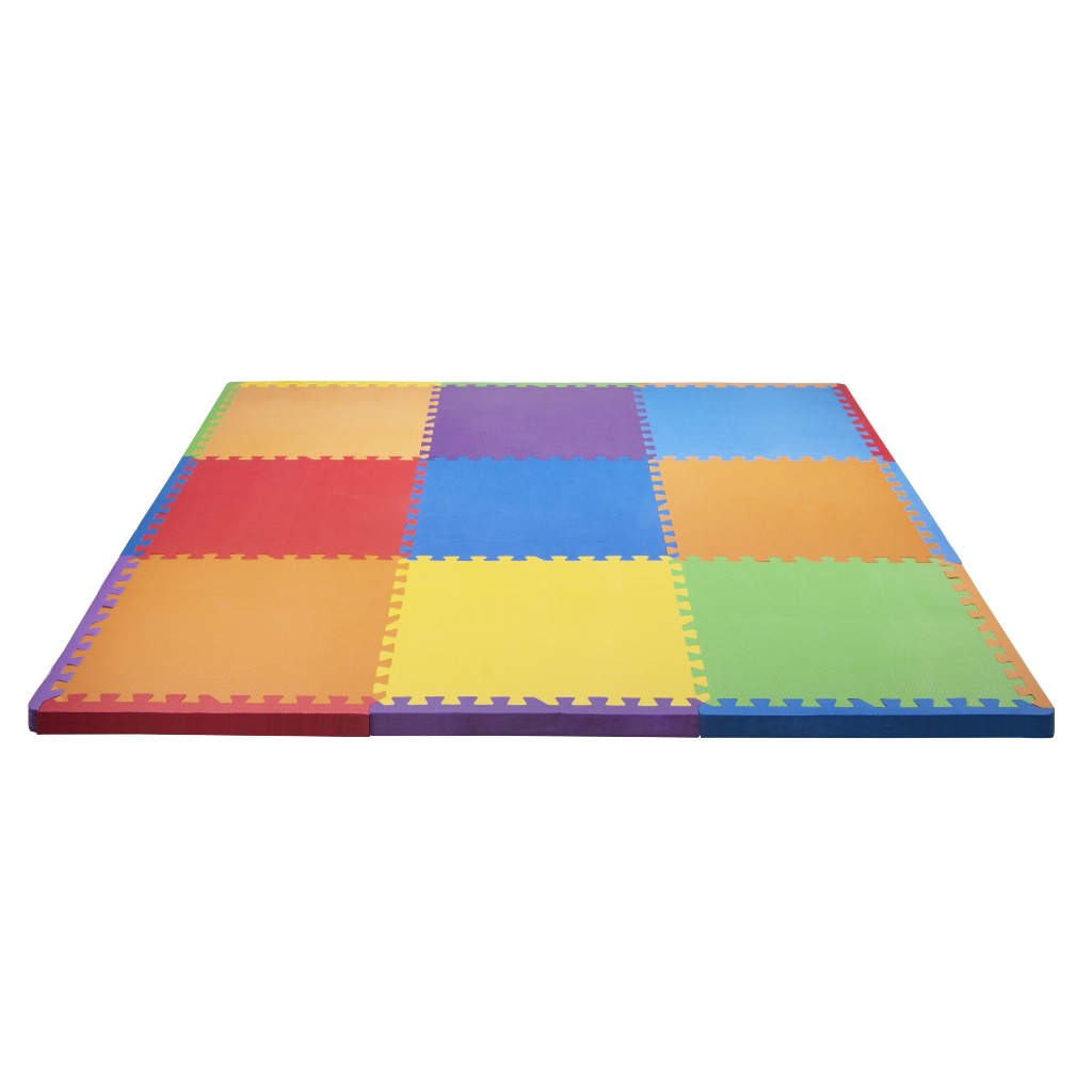 Tapete EVA Big Play Mat 9 Peças Infantil Antiderrapante Com Bordas