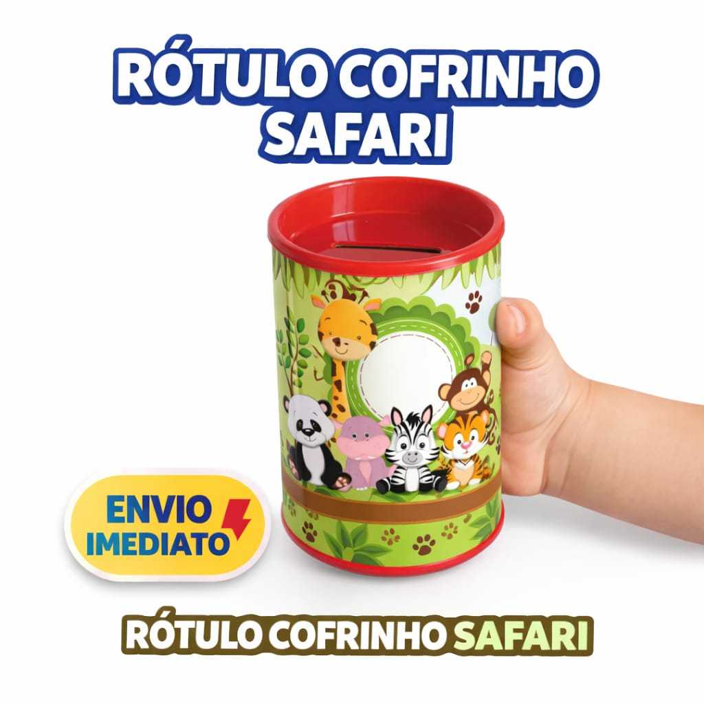Kit 65 Rótulo Adesivo Tema Safari Personalizado cofrinho/bolinha de sabão/Tubete Aniversário, Lembrancinha em Oferta na Shopee