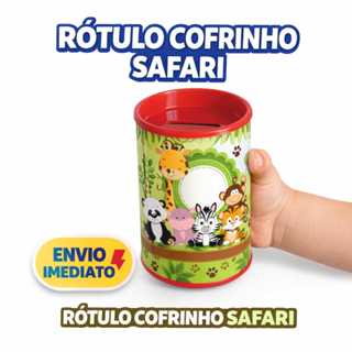 Kit 65 Rótulo Adesivo Tema Safari Personalizado cofrinho/bolinha de sabão/Tubete Aniversário, Lembrancinha em Oferta na Shopee