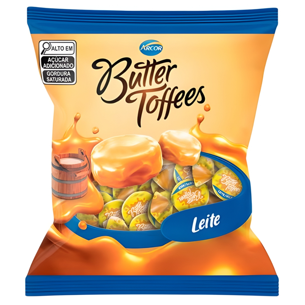 Balas Butter Toffees Leite 400g Arcor Bala de Caramelo Com Recheio Cremoso em Oferta na Shopee