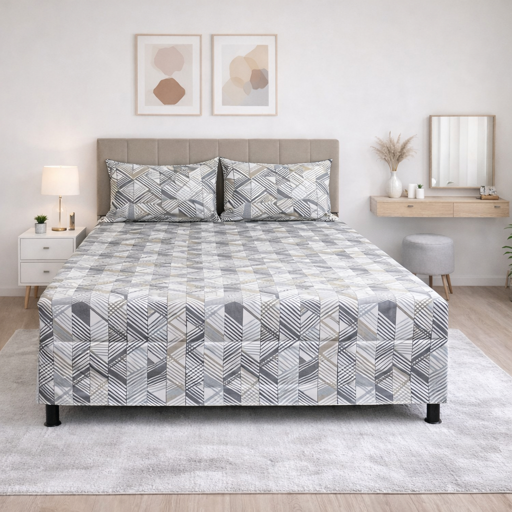 Capa de Colchão luva box cama casal 3 Peças Hipercal 200 Fios com fronhas
