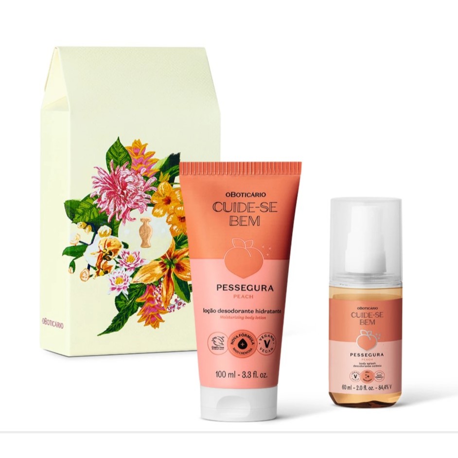Kit Presente Dia Das Mães Cuide-Se Bem Pessegura (2 Itens) em Oferta na Shopee