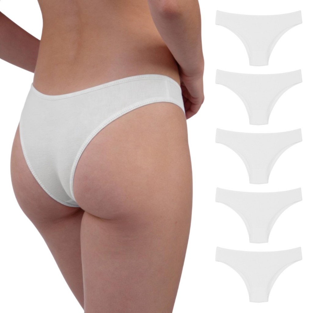 Kit 5 Calcinha Modelo Tanga em Algodão Confortável A10