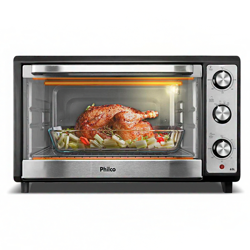 Forno Elétrico Philco 65l Dupla Resistência Pfe65 220v 220v Preto