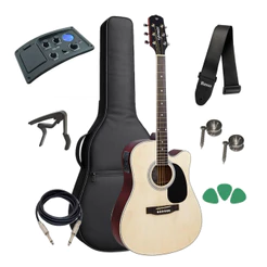 Violão Eletroacústico Giannini Gdc 1 Ns Capa Correia Kit Ful