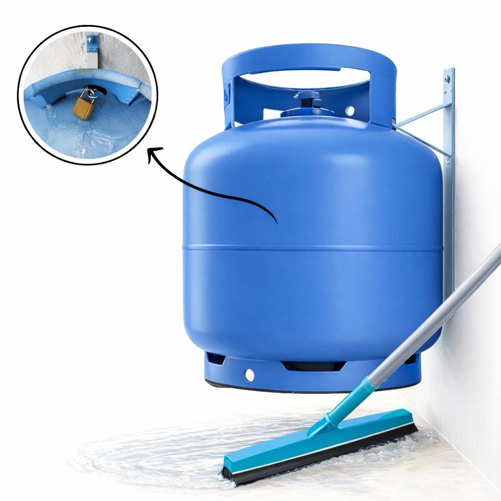 Suporte Botijão de Gás com Trava Antirroubo em Oferta na Shopee