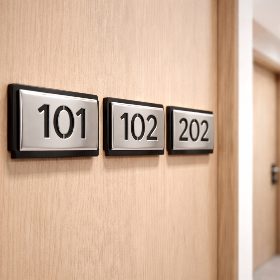 Placa Número Para Apartamento Acrílico Porta Casa Escritório Residencial