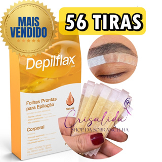Kit 56 Tiras de Cera para Sobrancelhas e Buço| Depilflax | Depilação Rapida em Oferta na Shopee