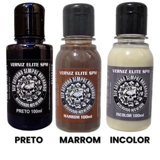 Verniz Elite SPM 100ml Esponja Flanela Brilho Para Couro Coturno Bota Militar em Oferta na Shopee
