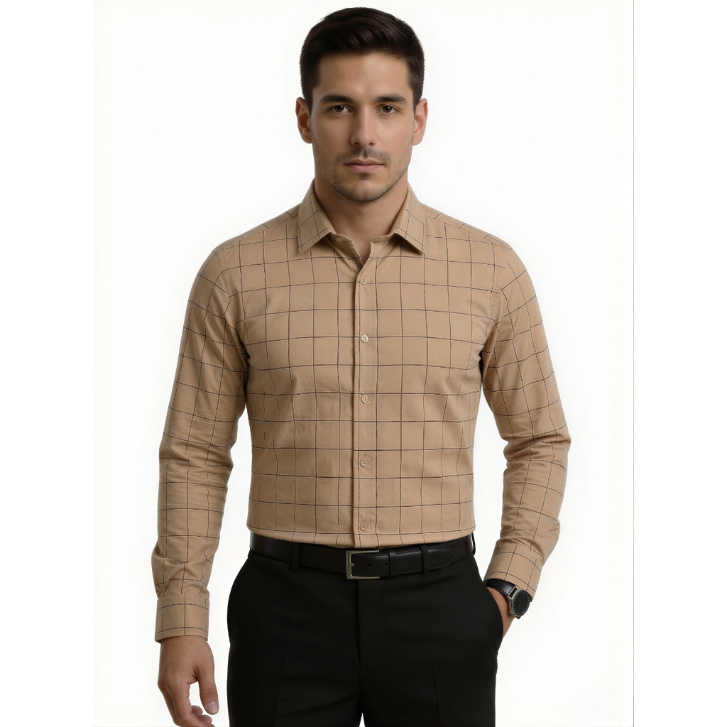 Camisa Social Masculina Manga Comprida Escritório Casual De Boa Qualidade Slim Fit Com Elastano