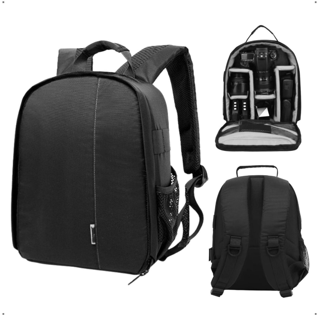 Mochila para Câmera Fotográfica DSLR Proteção para Lentes e Acessórios