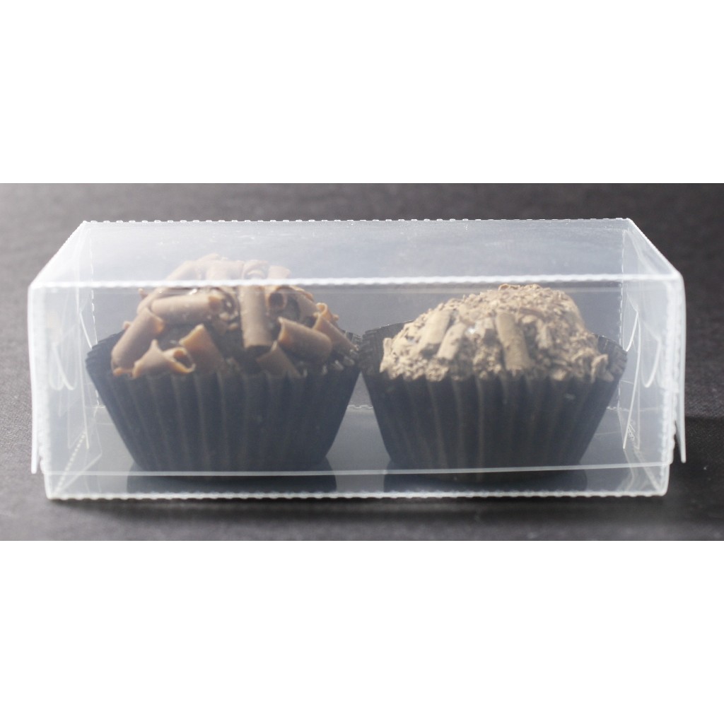 CAIXA  2 BRIGADEIROS,  KIT 40 UNIDADES,CAIXA ACETATO,  9 x 4,5  x 3  ,  CAIXA BOMBOM, CAIXA 2 DOCES