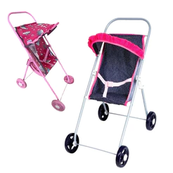 Carrinho Para Bonecas Modelo Simples Metálico Dobrável 60cm - M&P