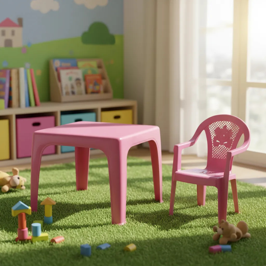 Mesinha Infantil Rosa 46x38cm + 1 Cadeira Poltroninha Kids Para Quartos, Escolas, Área Kids em Oferta na Shopee