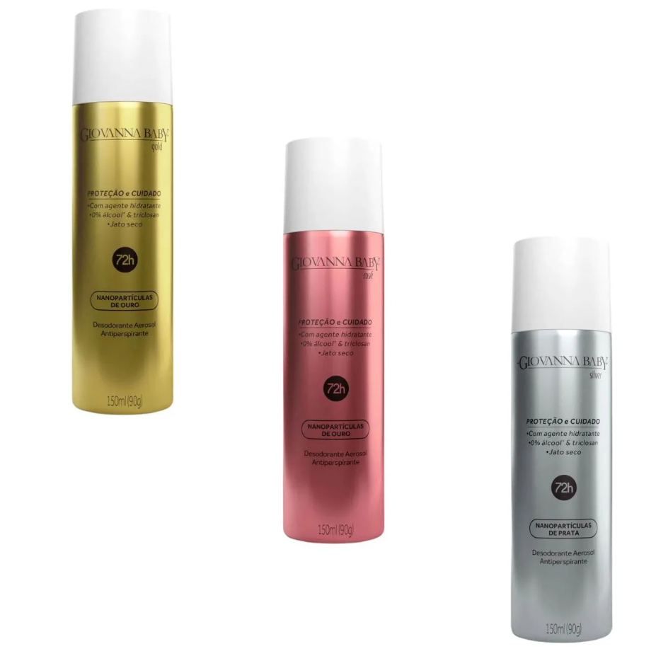 Detalhes do Kit Giovanna Baby 2 Desodorantes Aerossol Blueberry 150Ml
