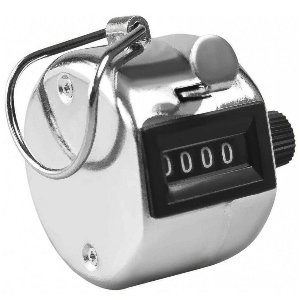 Contador Manual Mecânico 4 Dígitos Portátil Clicker Para Contagem Pessoas Eventos Academia