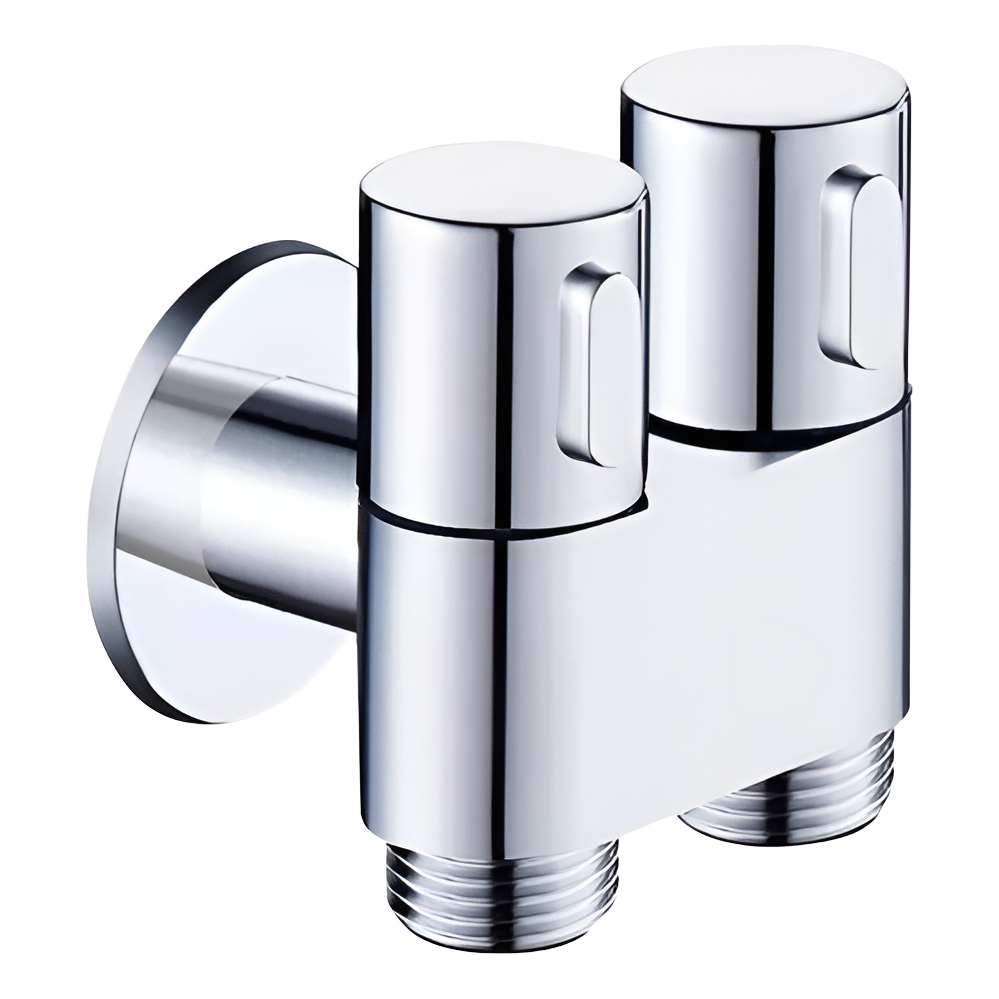 Kit 2 Registro Duplo Válvula Dupla Saída De Água Ducha Banheiro Vaso