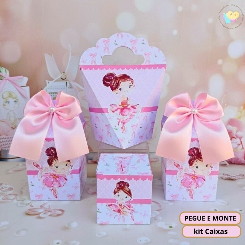 Kit Festa Bailarina - Personalizados - Lembrancinha - Festa infantil - Aniversário- Decoração / PEGUE E MONTE