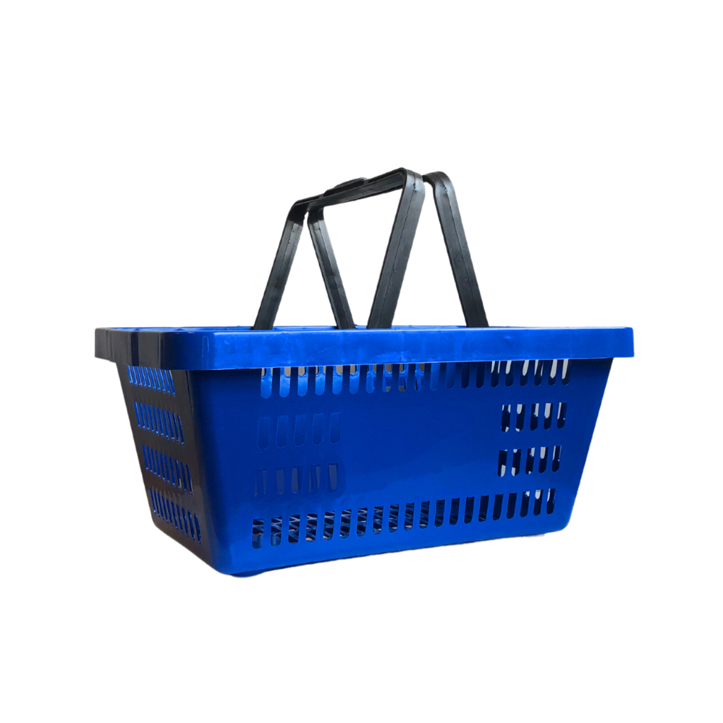 Cesta de Compras 15L Reforçada para Supermercado, Conveniência e Lojas, Plástica Multiuso