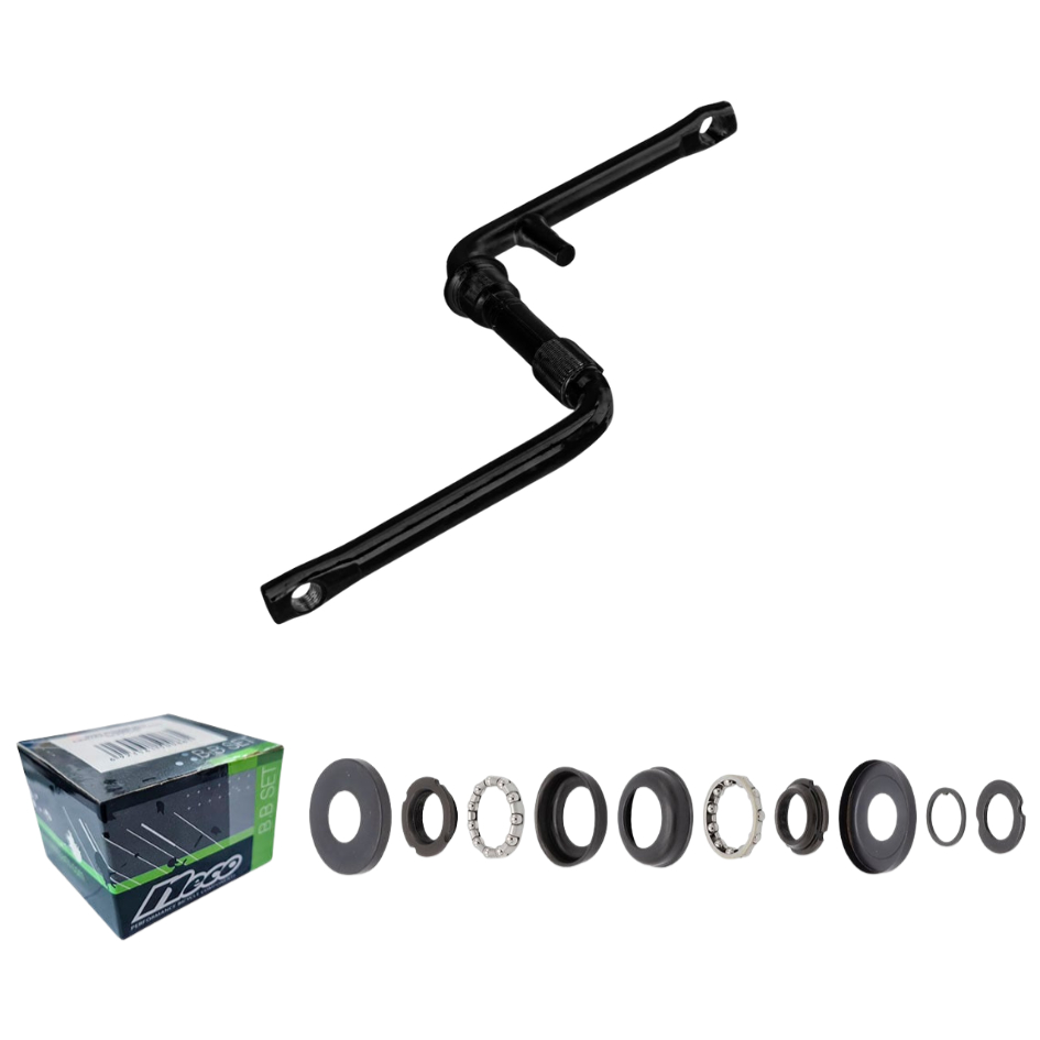 Kit Pedivela 140mm Monobloco e Movimento Central 45mm para Bicicleta aro 20 e 24
