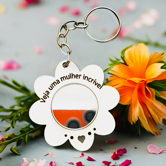 Kit FLOR BRANCA COM ESPELHO MULHER INCRÍVEL, para decoração, dia das mães, escola, lembrancinhas em Oferta na Shopee