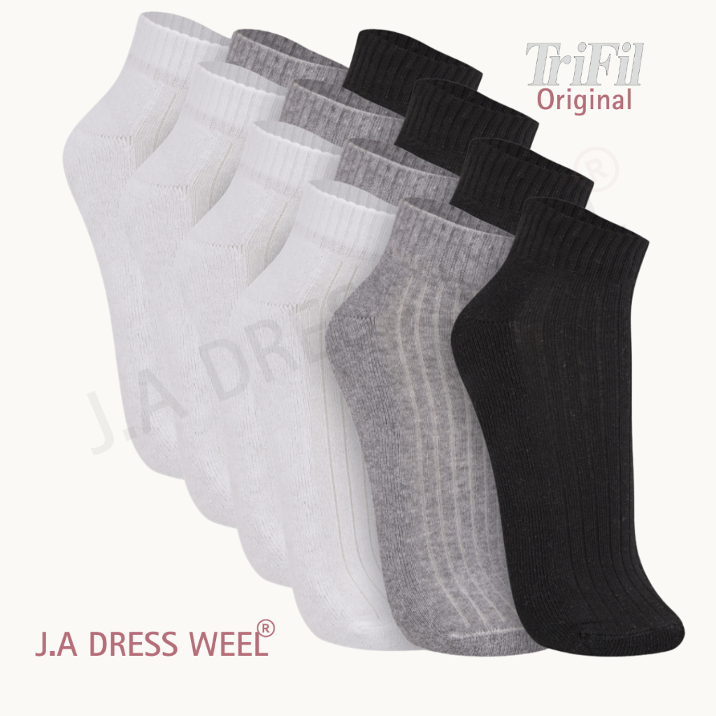Kit 6 Pares de Meia Cano Curto Trifil Unissex 8004