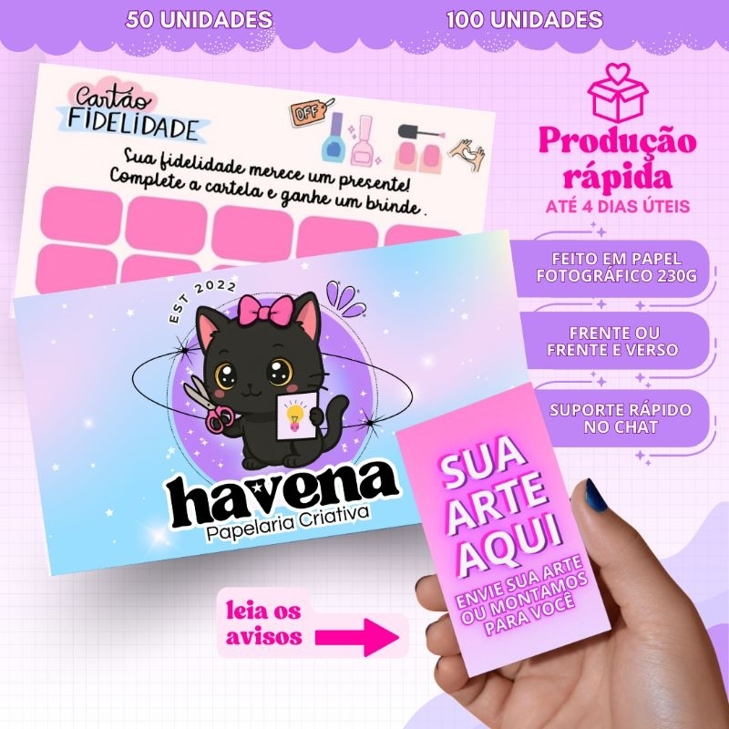 Cartão de Visita 100 und Frente e Verso em Oferta na Shopee